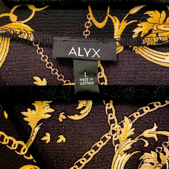 ALYX Ladies black gold wrap blouse L - Picture 2 of 6